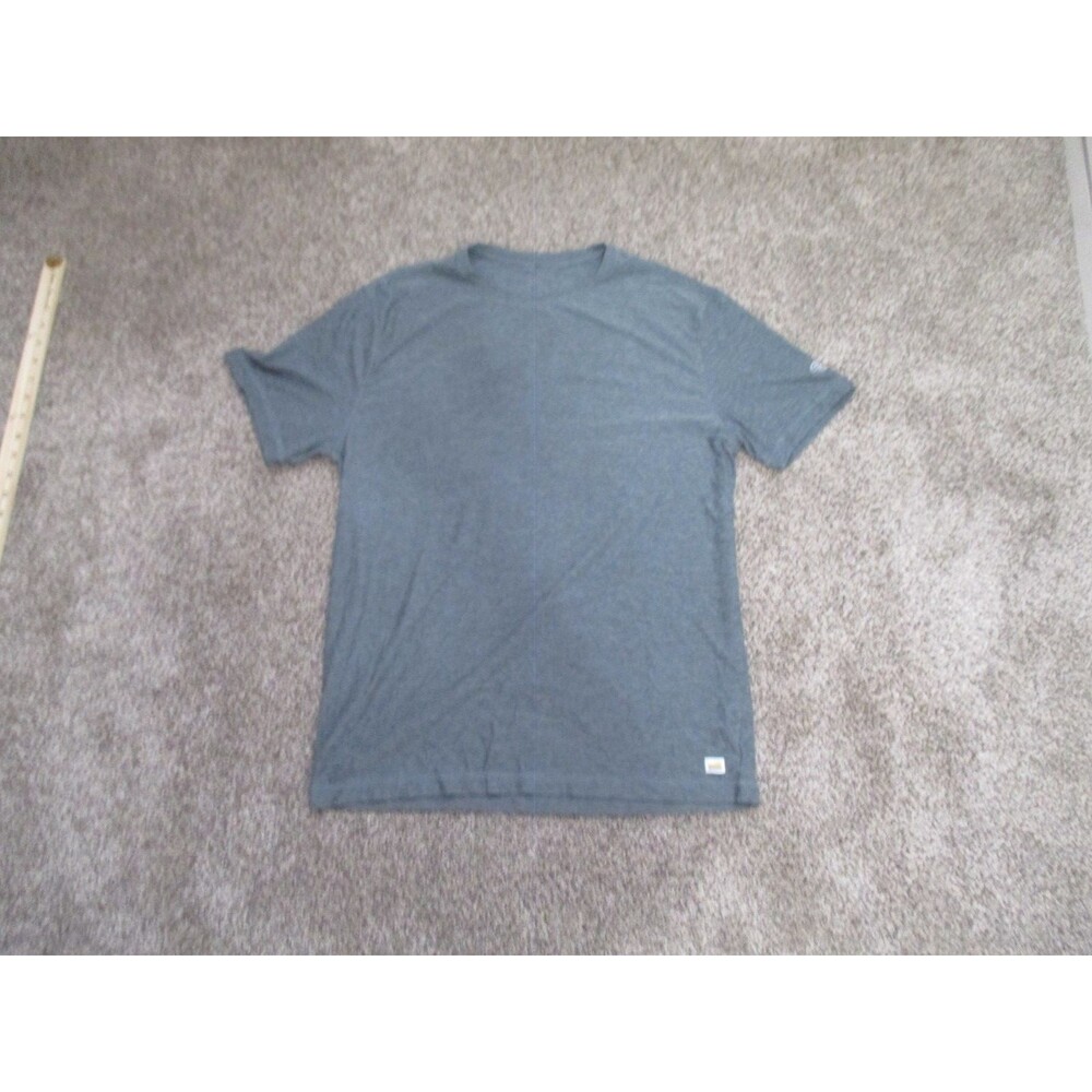H119 Vuori Strato Tech Shirt Mens S Small Blue Short Sleeve Lightweight Jersey